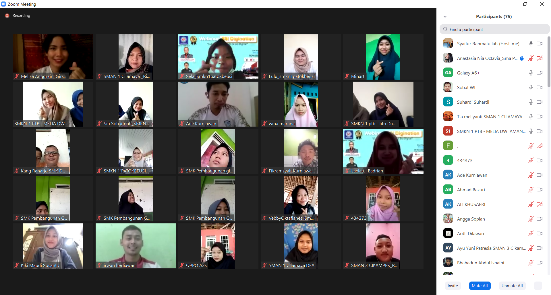 Apresiasi Dea Terhadap Webinar UBSI Kampus Cikampek