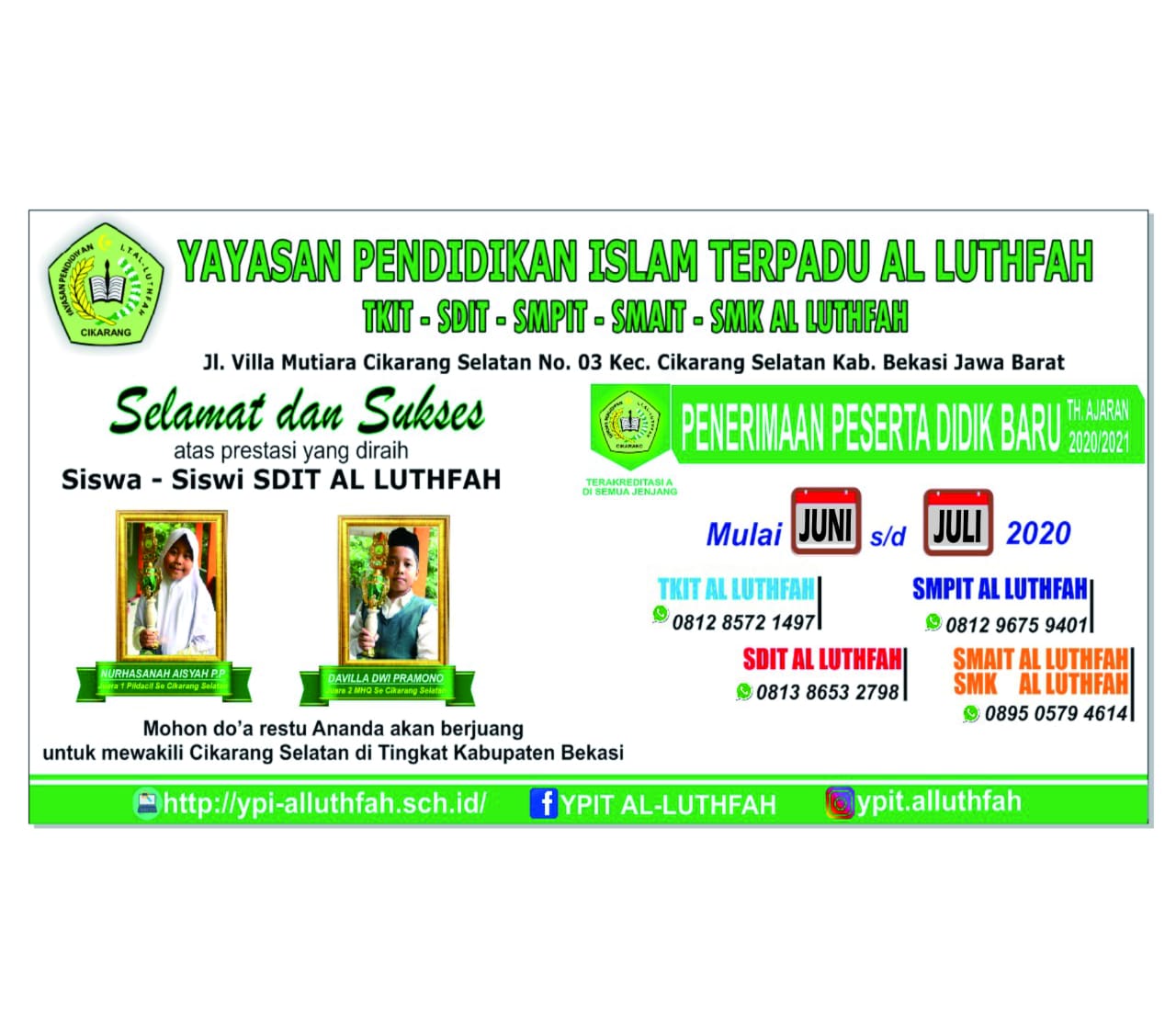 Informasi PPDB SMA IT-SMK Al_Luthfah