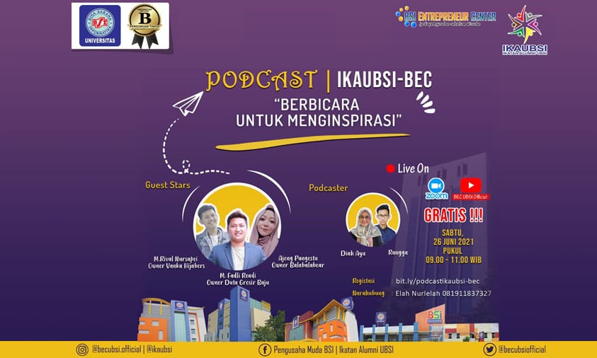 IKAUBSI dan BEC Siap Menginspirasi Mahasiswa Lewat Podcast