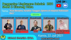 Sambut Peserta Didik Baru, SMAN 2 Cikarang Utara Adakan MPLS Virtual