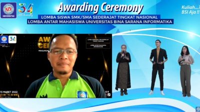 Rektor Universitas BSI Buka Awarding Ceremony HUT BSI ke-34