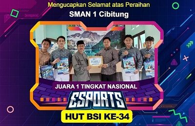 SMAN 1 Cibitung Raih Juara 1 E-Sport HUT BSI Ke-34, BSI Cibitung Beri Selamat