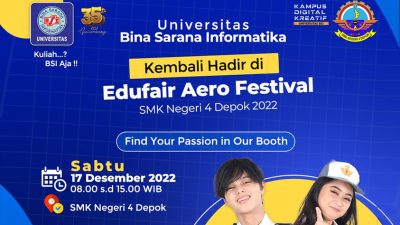 Universitas BSI Dukung Edufair Aero Festival SMKN 4 Depok