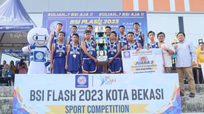 SMKN 1 Bekasi Raih Juara 2 Cabor Basket BSI Flash 2023 Kota Bekasi