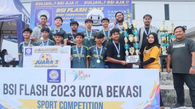 SMAN 14 Bekasi Raih Juara 3 Cabor Futsal BSI Flash 2023 Kota Bekasi