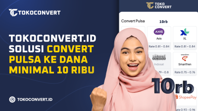 tokoconvert.id solusi convert pulsa ke dana minimal 10 ribu